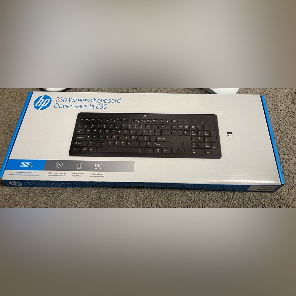 HP Black Wireless Keyboard with Numeric Keypad